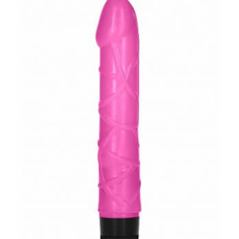 9 Inch Slim Realistic Dildo Vibe - Black