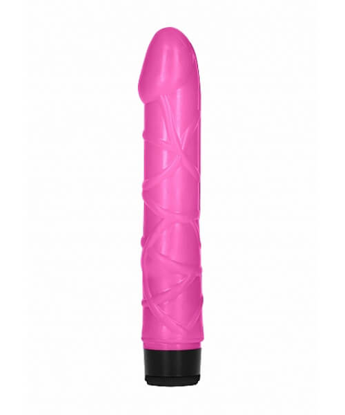 9 Inch Slim Realistic Dildo Vibe - Black