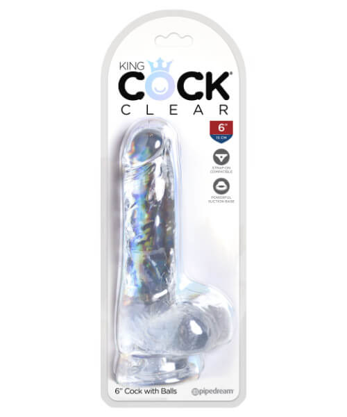 King Cock Clear Cock with Balls
