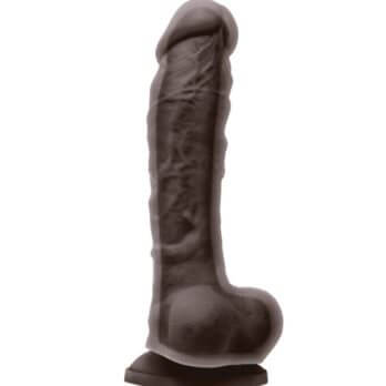 Colours Dual Density 8 in. Dildo Dark Brown