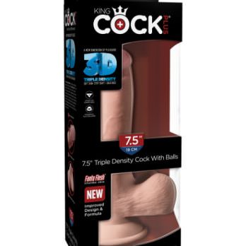 King Cock Plus 7.5" Triple Density Cock with Ball