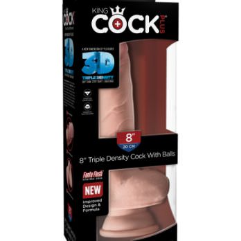 King Cock Plus 8" Triple Density Fat Cock with Balls