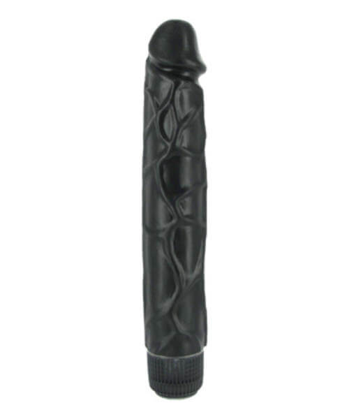 The Tower 9.5 Inch Vibrating Dildo - Black