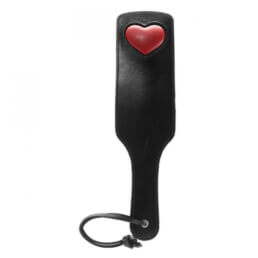 Leather Paddle with Padded Red Heart