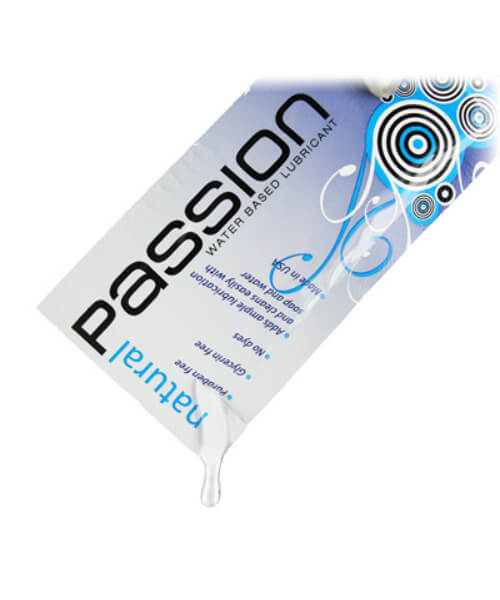 Passion Natural Water-Based Lubricant - 0.25 oz Single Use Pouch