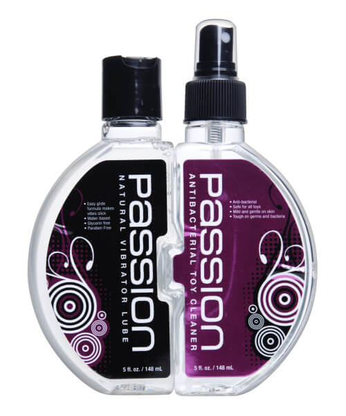 Passion Vibrator Cleaner and Lube Combo - 10 oz.