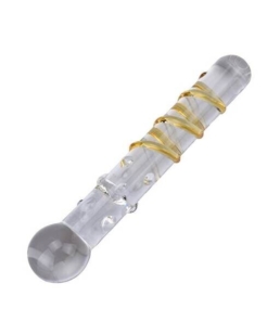 Lucent Yellow Stripe Glass Massager - Lucent by Share Satisfaction