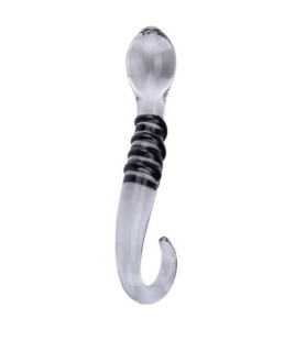 Lucent Black Lines Glass Massager - Lucent by Share Satisfaction