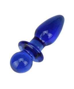 Lucent Azure Bulbed Glass Butt Plug - 4.5 Inch - Lucent by Share Satisfaction
