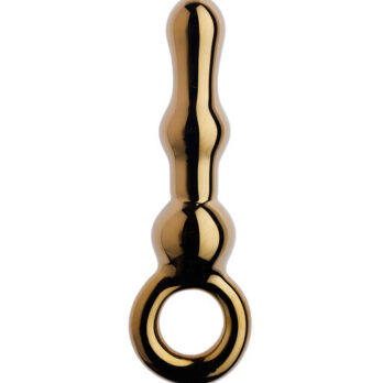 Lucent Aperto Gold Glass Butt Plug -