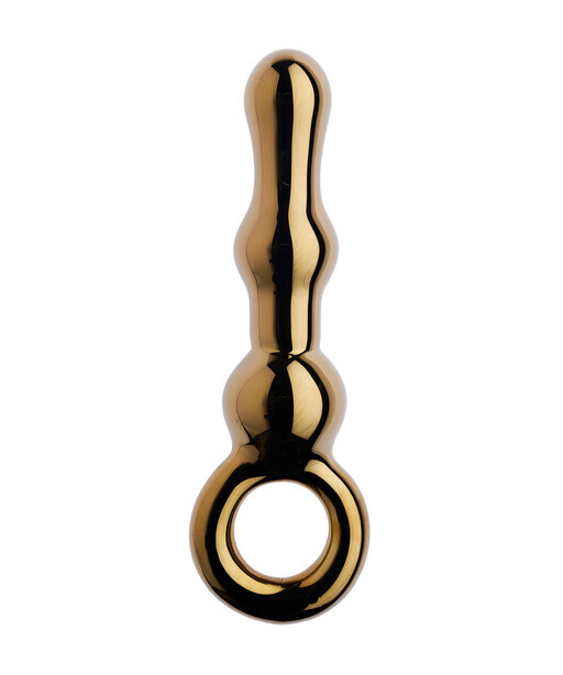 Lucent Aperto Gold Glass Butt Plug -