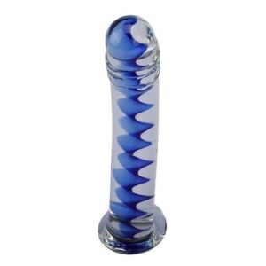Lucent Blue Lines Glass Massager - Lucent Bagged - Lucent by Share Satisfaction