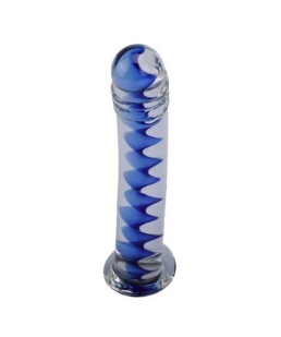 Lucent Blue Lines Glass Massager - Lucent Bagged - Lucent by Share Satisfaction