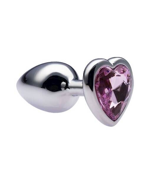 Kinki Range Alloy Love Heart Gemmed Butt Plug - 2.7 Inch - Kinki Range by Share Satisfaction