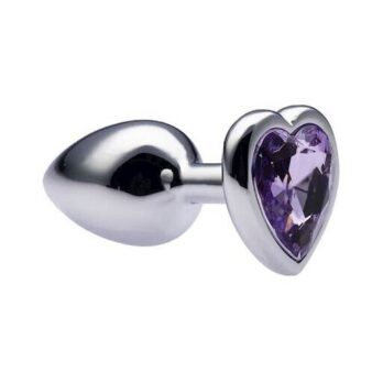 Kinki Range Alloy Love Heart Gemmed Butt Plug - 2.7 Inch - Kinki Range by Share Satisfaction