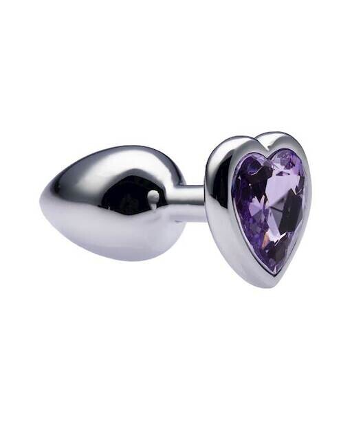 Kinki Range Alloy Love Heart Gemmed Butt Plug - 2.7 Inch - Kinki Range by Share Satisfaction