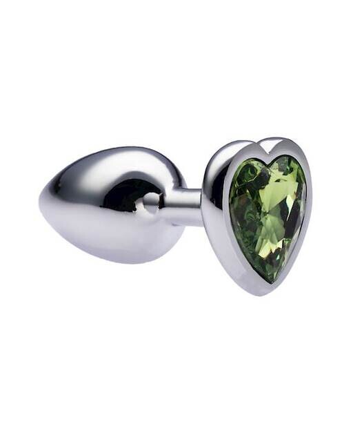 Kinki Range Alloy Love Heart Gemmed Butt Plug - 2.7 Inch - Kinki Range by Share Satisfaction