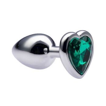 Kinki Range Alloy Love Heart Gemmed Butt Plug - 2.7 Inch - Kinki Range by Share Satisfaction