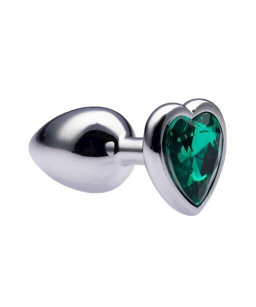 Kinki Range Alloy Love Heart Gemmed Butt Plug - 2.7 Inch - Kinki Range by Share Satisfaction