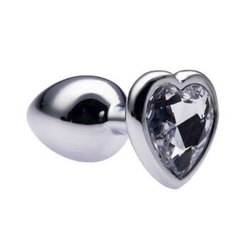 Kinki Range Alloy Love Heart Gemmed Butt Plug - 2.7 Inch - Kinki Range by Share Satisfaction