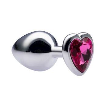 Kinki Range Alloy Love Heart Gemmed Butt Plug - 3.2 Inch - Kinki Range by Share Satisfaction