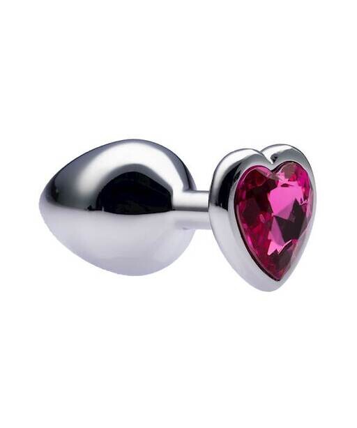 Kinki Range Alloy Love Heart Gemmed Butt Plug - 3.2 Inch - Kinki Range by Share Satisfaction