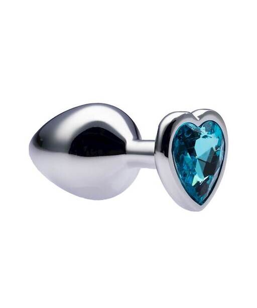 Kinki Range Alloy Love Heart Gemmed Butt Plug - 3.2 Inch - Kinki Range by Share Satisfaction