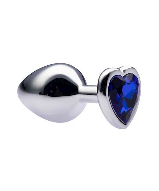 Kinki Range Alloy Love Heart Gemmed Butt Plug - 3.2 Inch - Kinki Range by Share Satisfaction