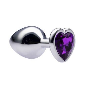 Kinki Range Alloy Love Heart Gemmed Butt Plug - 3.2 Inch - Kinki Range by Share Satisfaction