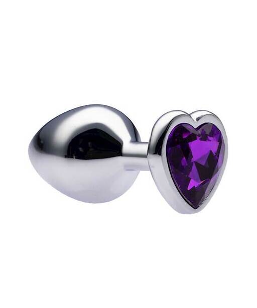 Kinki Range Alloy Love Heart Gemmed Butt Plug - 3.2 Inch - Kinki Range by Share Satisfaction