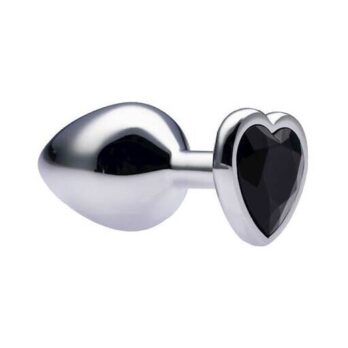 Kinki Range Alloy Love Heart Gemmed Butt Plug - 3.2 Inch - Kinki Range by Share Satisfaction