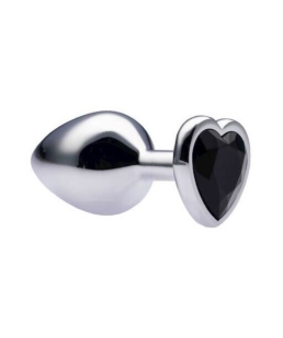 Kinki Range Alloy Love Heart Gemmed Butt Plug - 3.2 Inch - Kinki Range by Share Satisfaction