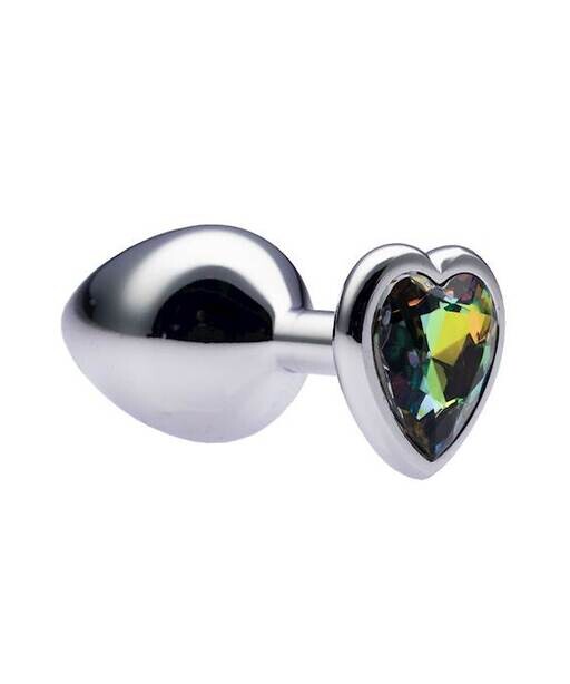 Kinki Range Alloy Love Heart Gemmed Butt Plug - 3.2 Inch - Kinki Range by Share Satisfaction