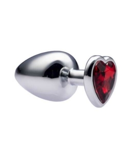 Kinki Range Alloy Love Heart Gemmed Butt Plug - 3.7 Inch - Kinki Range by Share Satisfaction