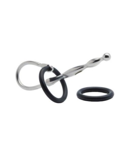 Kinki Range Stainless Steel With Silicone Ring Tapered Penis Plug - Kinki Range by Share Satisfaction