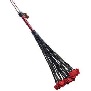 Bound X Heart Tail Leather Flogger - Bound X by Share Satisfaction
