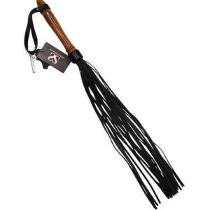 Bound X Nubuck Leather Flogger With Wooden Handle - Bound X by Share Satisfaction