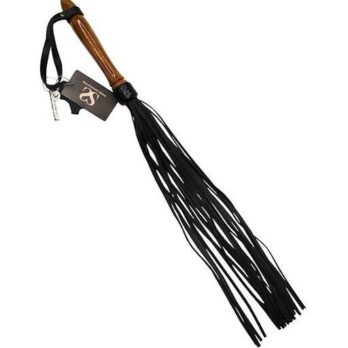 Bound X Nubuck Leather Flogger With Wooden Handle - Bound X by Share Satisfaction