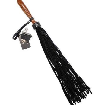 Bound X Suede Flogger With Wooden Handle - Bound X by Share Satisfaction