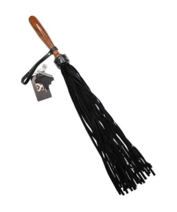 Bound X Suede Flogger With Wooden Handle - Bound X by Share Satisfaction