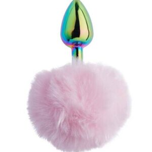 Kinki Rainbow Rabbit Tail Plug - 5.9 Inch - Kinki Range by Share Satisfaction