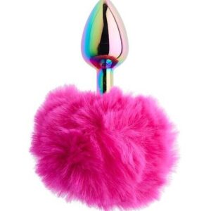 Kinki Rainbow Rabbit Tail Plug - 5.9 Inch - Kinki Range by Share Satisfaction