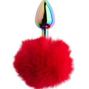 Kinki Rainbow Rabbit Tail Plug - 5.9 Inch - Kinki Range by Share Satisfaction