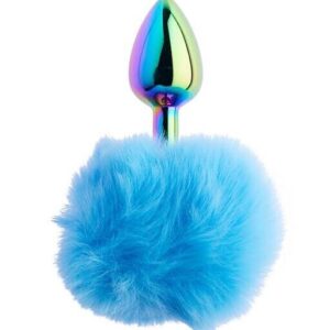 Kinki Rainbow Rabbit Tail Plug - 5.9 Inch - Kinki Range by Share Satisfaction