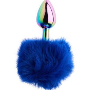 Kinki Rainbow Rabbit Tail Plug - 5.9 Inch - Kinki Range by Share Satisfaction