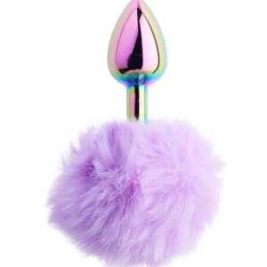 Kinki Rainbow Rabbit Tail Plug - 5.9 Inch - Kinki Range by Share Satisfaction