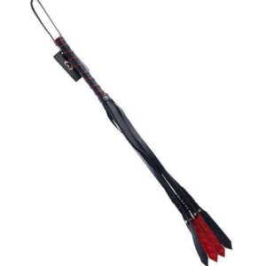 Bound X Spiked Leather Flogger With Braid Detail - Bound X by Share Satisfaction