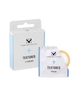 Share Satisfaction Textured Condoms 3 Pack - Share Satisfaction Condoms