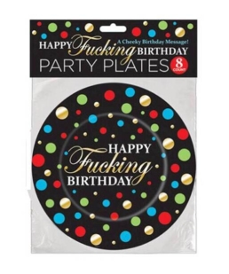 Happy Fucking Birthday Plates - Little Genie