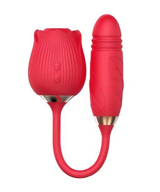 Amore Rose Sucker and Thrusting Vibrator - Amore